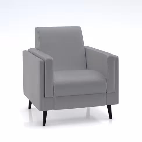 Fauteuil Karnak - textile enduit grainé - piétement bois