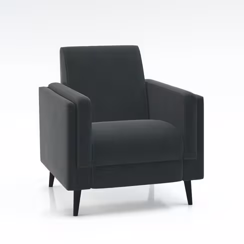 Fauteuil Karnak - microfibre piétement bois