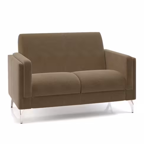 Canapé 2 places Karnak - microfibre piétement chrome