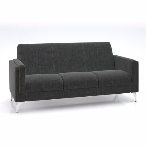 Canapé 3 places Karnak - tissu Barein piétement chrome