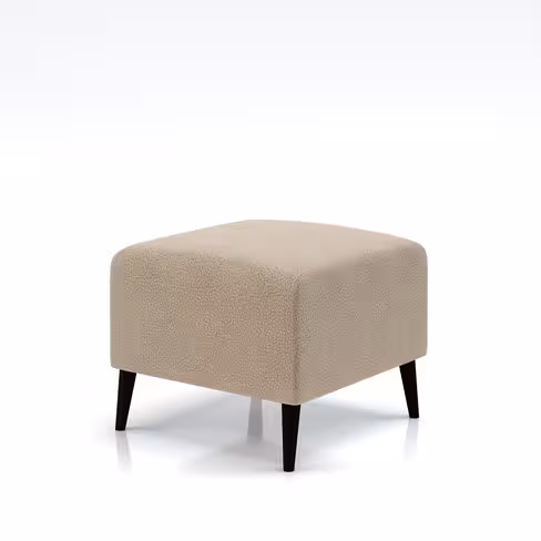 Pouf Karnak - microfibre piétement bois