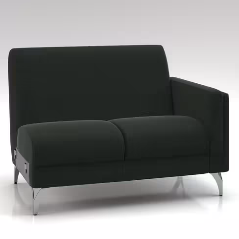 Canapé 2 places modulaire Karnak - tissu Blake piétement chrome