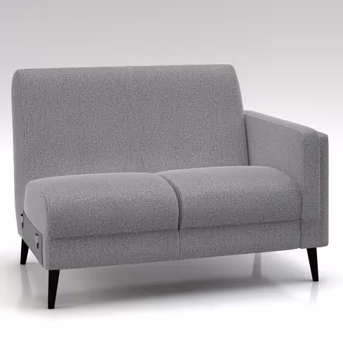 Canapé 2 places modulaire Karnak - tissu Blake piétement bois