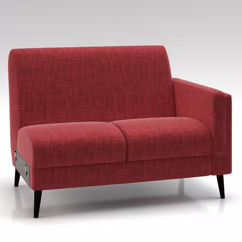 Canapé 2 places modulaire Karnak - tissu Barein piétement bois