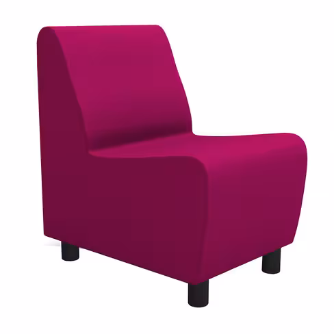 Chauffeuse droite Yola - tissu AM18 - patins polypropylène noir