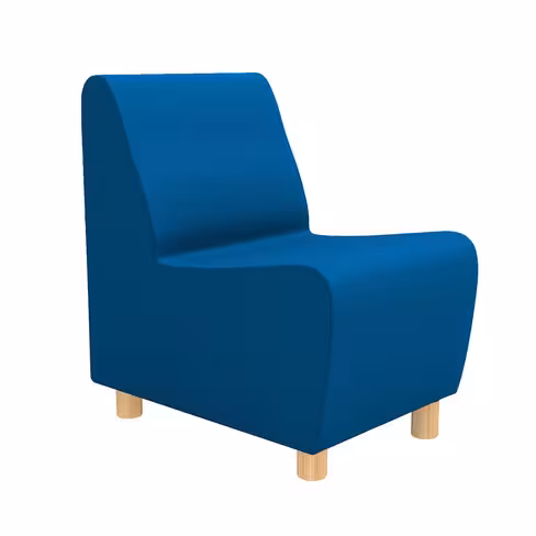 Chauffeuse droite Yola - tissu - patins bois