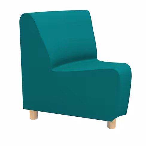 Chauffeuse angle 45° Yola - tissu - patins bois