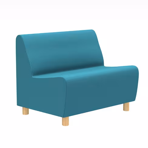 Banquette 2 places Yola - tissu - patins bois