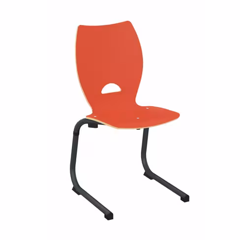 Chaise appui sur table Izoacier coque A - stratifié - piétement acier époxy - lot de 4