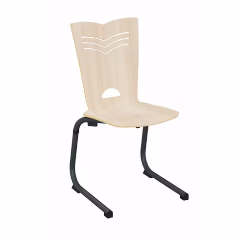 Chaise appui sur table Izoacier coque B - stratifié - piétement acier époxy - lot de 4