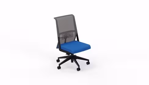 Chaise de bureau Comforto 59 - assise tissu - dossier résille