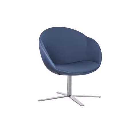 Fauteuil 4 branches sur patins Evy - tissu - bicolore