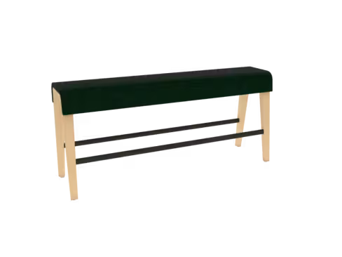 Siège poutre B Free - l. 160 x h. 72 cm - tissu S piétement bois