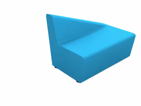 Banquette 2 places Mendi - tissu X - dossier incliné à gauche