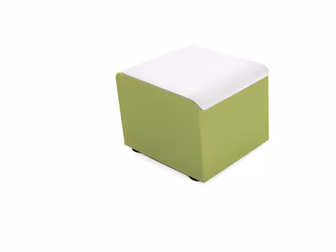 Table basse Mendi - textile enduit uni et bois - plateau laqué blanc