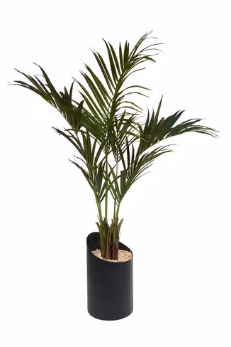 Jardinière métallique Vague - à poser - Ø 32 x h. 200 cm - avec palmier