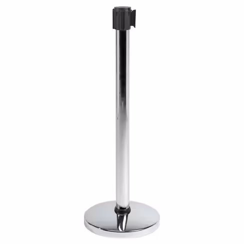Poteau de guidage à sangle - chromé - sangle 3 m