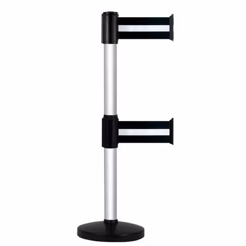 Poteau de guidage à double sangle large - anodisé - sangle 3 m