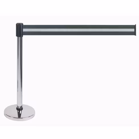 Poteau de guidage à sangle large - chromé - sangle 3 m