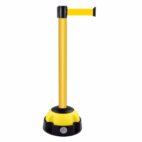 Poteau de balisage à sangle - avec socle balise à lester