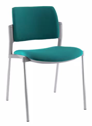 Chaise de réunion 4 pieds Kyos - tissu - piétement époxy - lot de 2