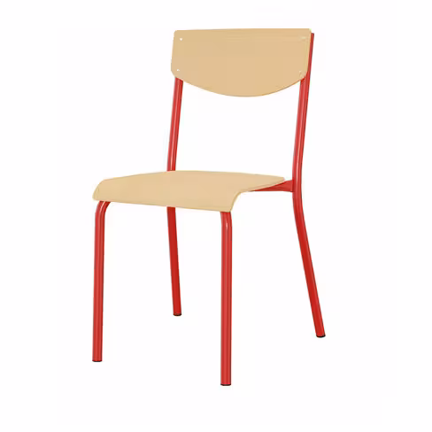 Chaise 100 - rouge orient - taille 6 - lot de 4