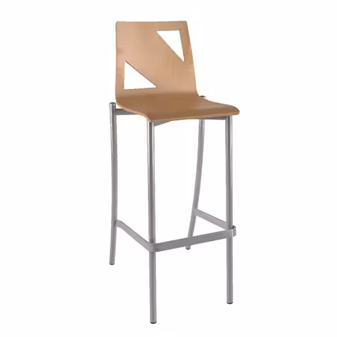 Siège haut Moda - h. 80 cm - 4 pieds - coque bois