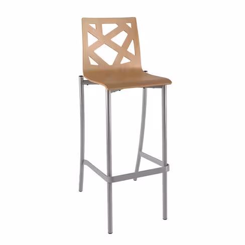 Siège haut Mozaik - h. 80 cm - 4 pieds - coque bois