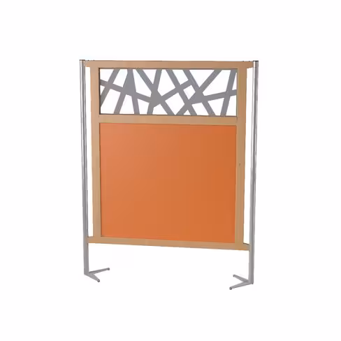 Claustra Aloe II - 126 x 160 cm - structure hêtre verni naturel