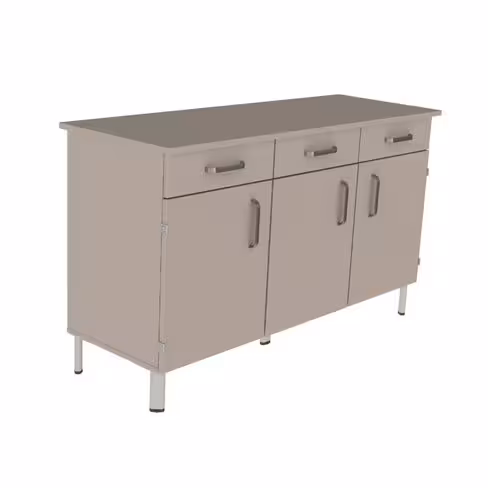 Buffet 3 portes 3 tiroirs Aloe II - l. 154 x h. 90 x pr. 54 cm -