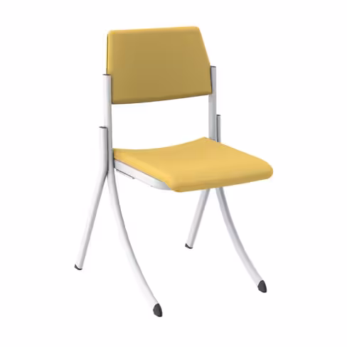 Chaise appui sur table R250 - assise et dossier textile enduit