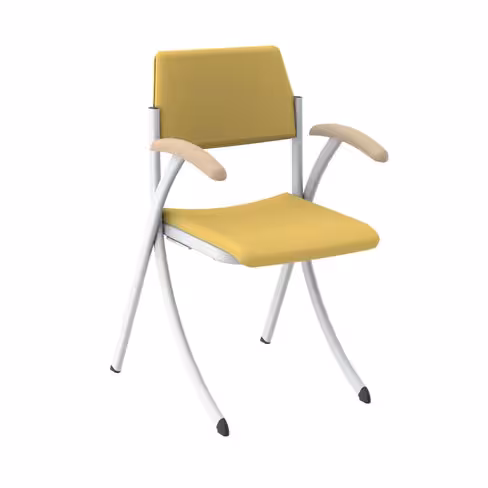 Fauteuil appui sur table R250 - assise et dossier textile enduit