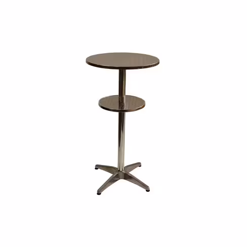 Mange-debout Soléa - Ø 60 cm - piétement central - plateau inox