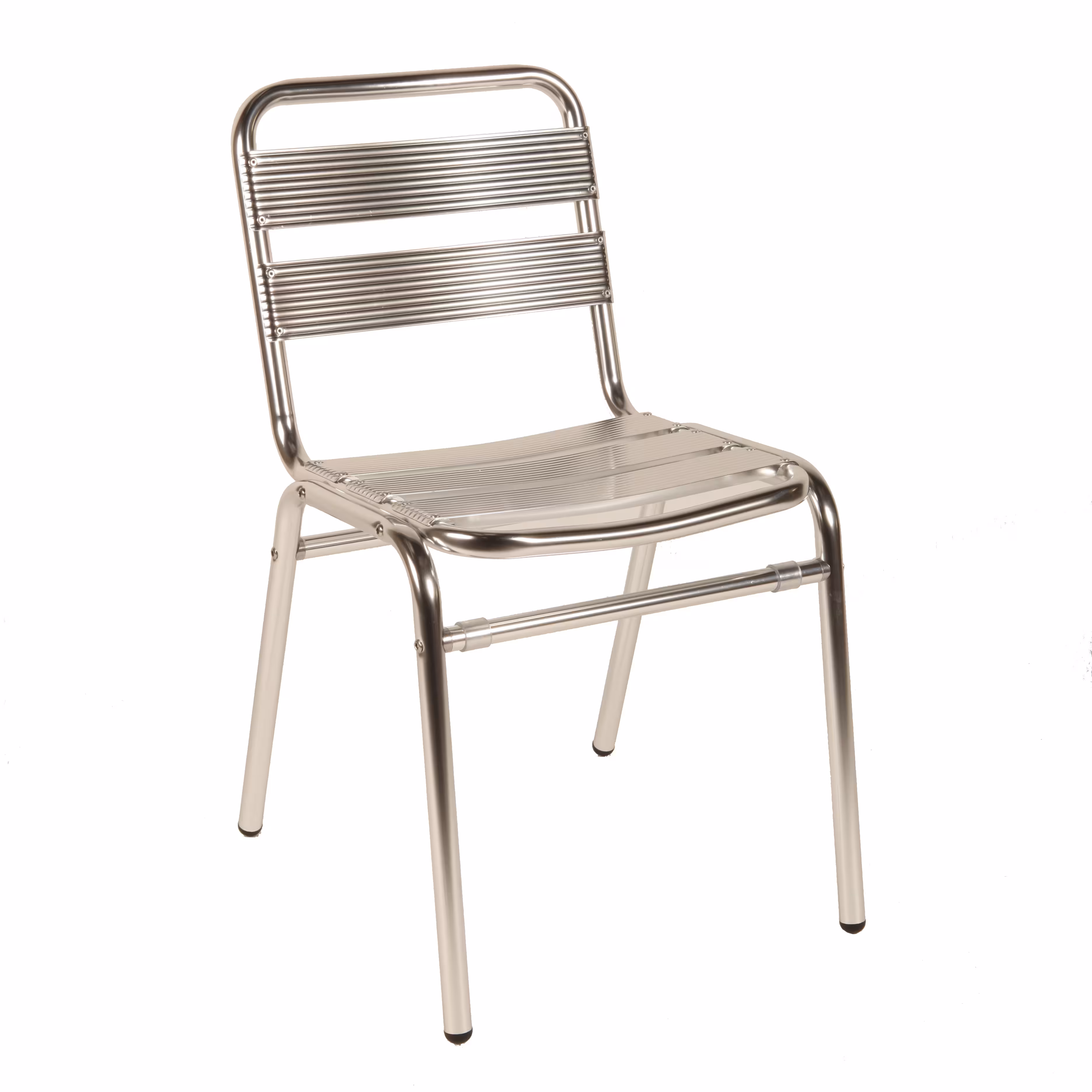 Chaise 4 pieds Soléa - aluminium - assise et dossier à lattes