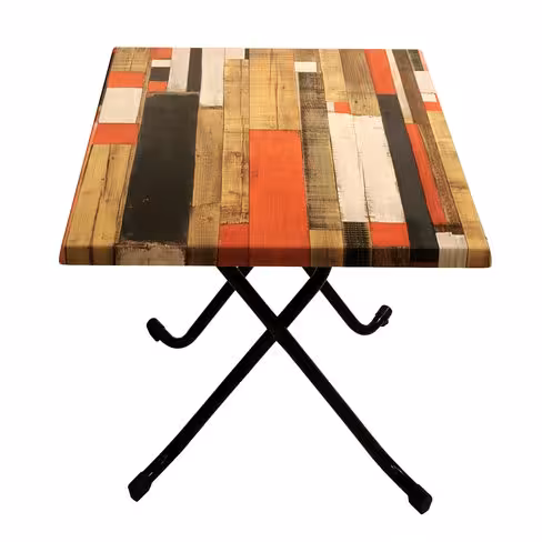 Table rectangulaire rabattable Lorraine - 110 x 70 cm - plateau stratifié moulé
