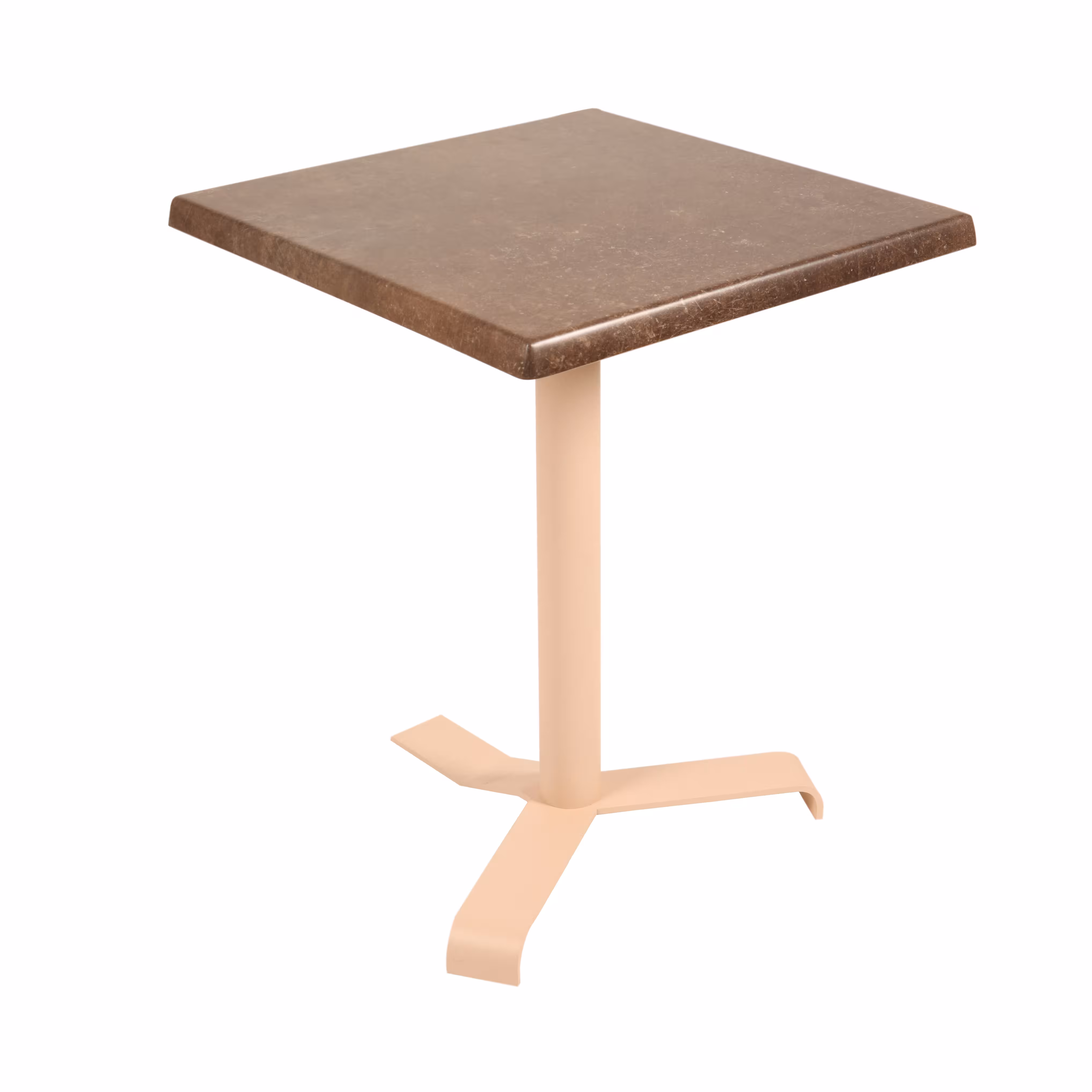 Table carrée rabattable Up - 60 x 60 cm - plateau stratifié moulé
