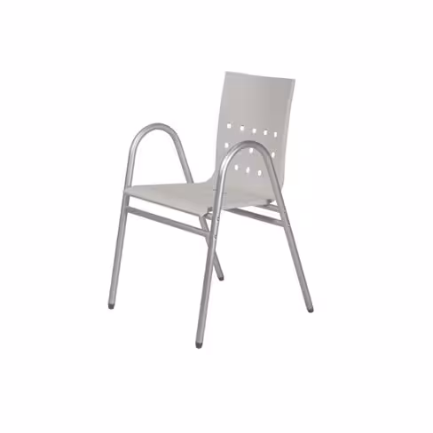 Fauteuil 4 pieds Soléa - coque plastique - piétement aluminium