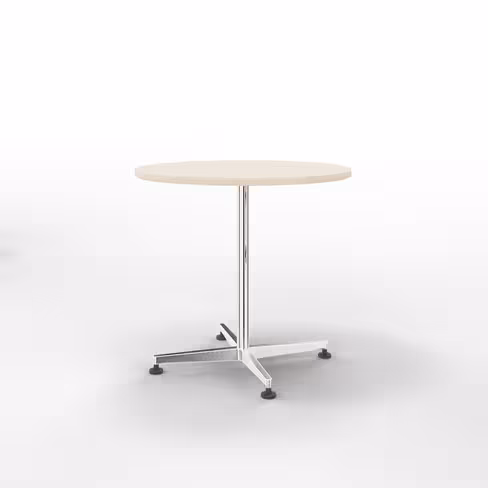 Table San Siro - Ø 70 cm - piétement central - finition chrome