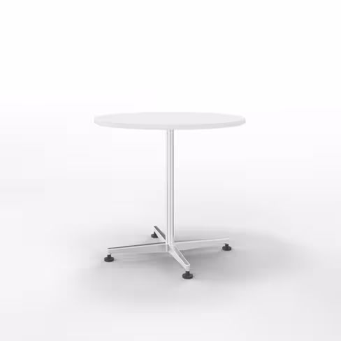Table San Siro - Ø 70 cm - piétement central - finition chrome satiné