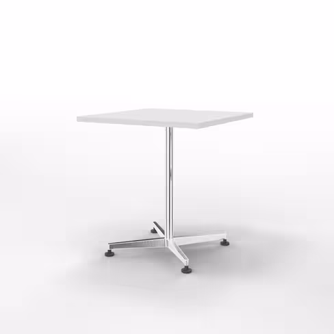 Table San Siro - 70 x 70 cm - piétement central - finition chrome