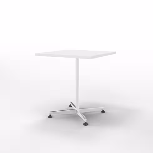 Table San Siro - 70 x 70 cm - piétement central - finition chrome satiné