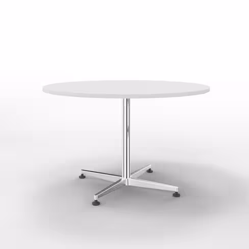 Table San Siro - Ø 120 cm - piétement central - finition chrome