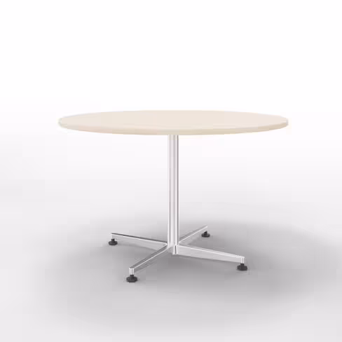 Table San Siro - Ø 120 cm - piétement central - finition chrome satiné