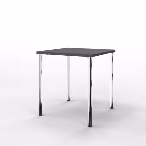 Table Hola 70 x 70 cm - 4 pieds - finition chrome