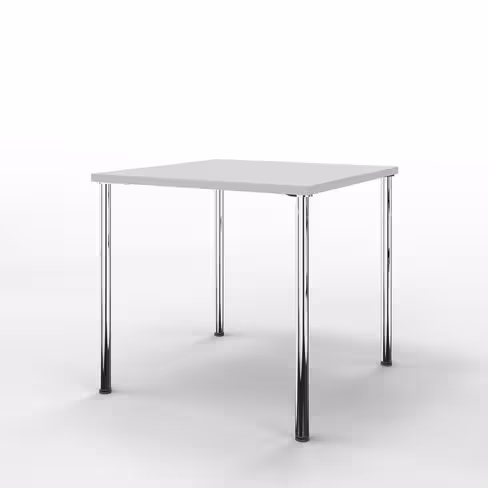 Table Hola 80 x 80 cm - 4 pieds finition chrome
