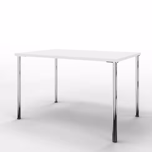 Table Hola 120 x 80 cm - 4 pieds finition chrome