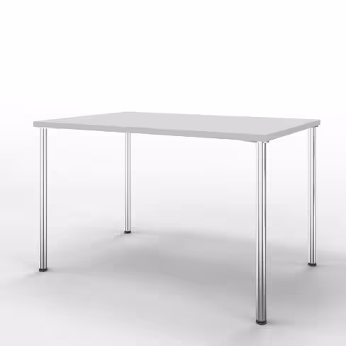 Table Hola 120 x 80 cm - 4 pieds finition chrome satiné