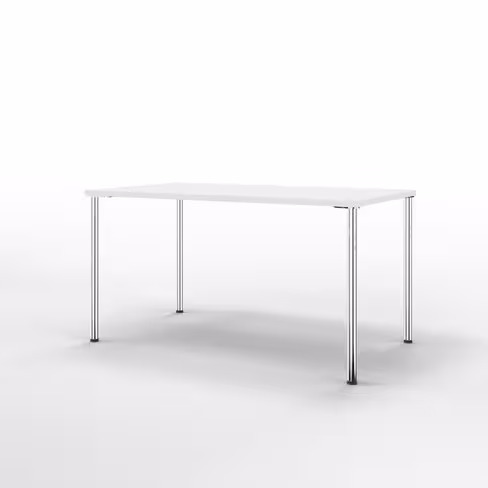 Table Hola 140 x 80 cm - 4 pieds finition chrome