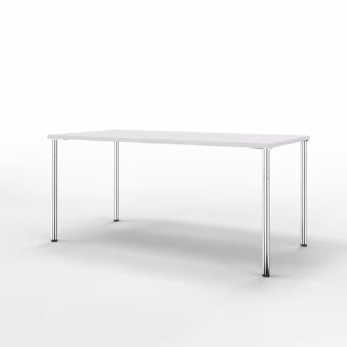 Table Hola 160 x 80 cm - 4 pieds finition chrome
