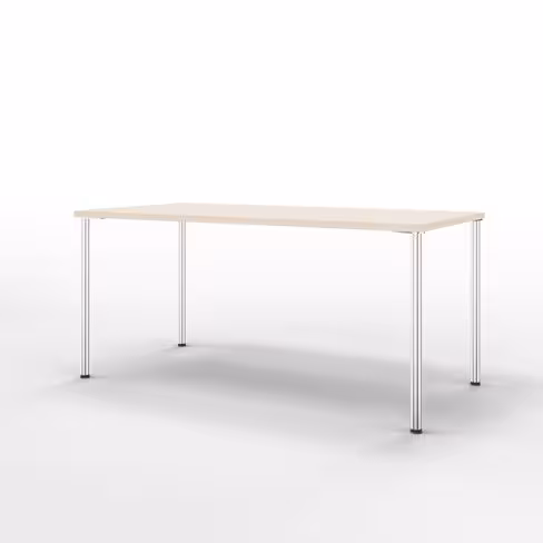 Table Hola 160 x 80 cm - 4 pieds finition chrome satiné